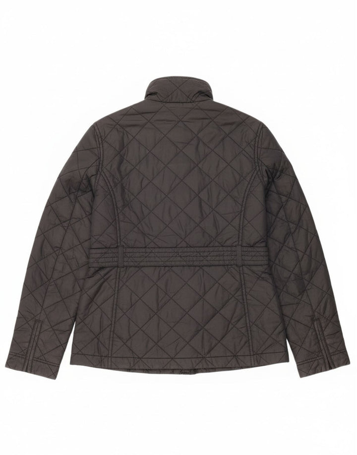 Giacca trapuntata da donna Jack Wills UK 14 grande nylon nero