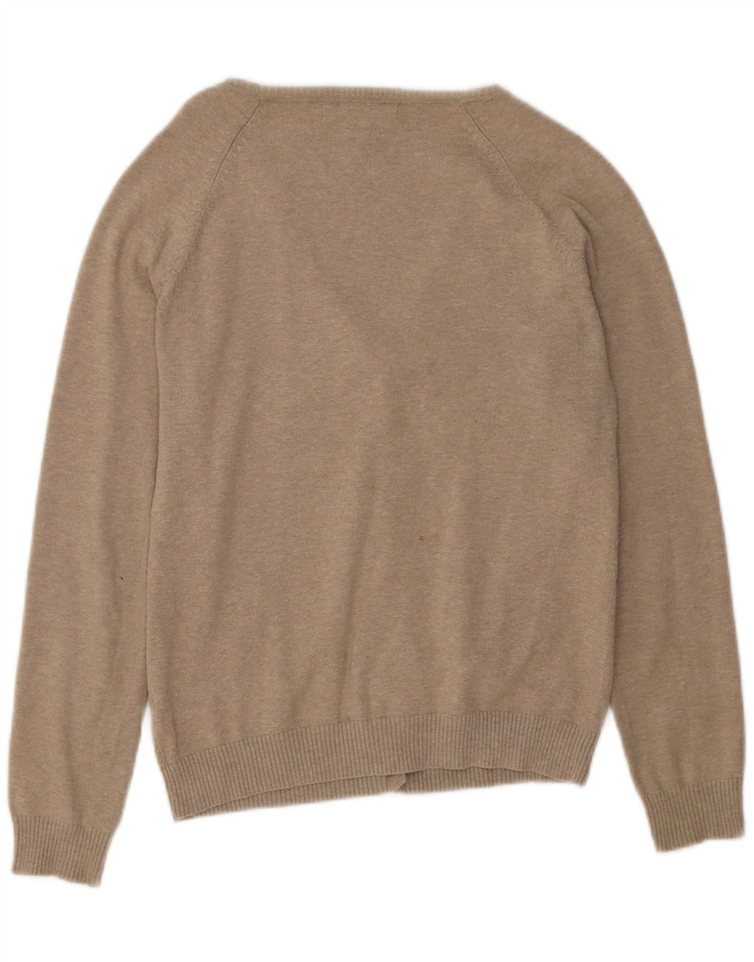Maglione cardigan da donna Zara UK 14 grande nylon grigio