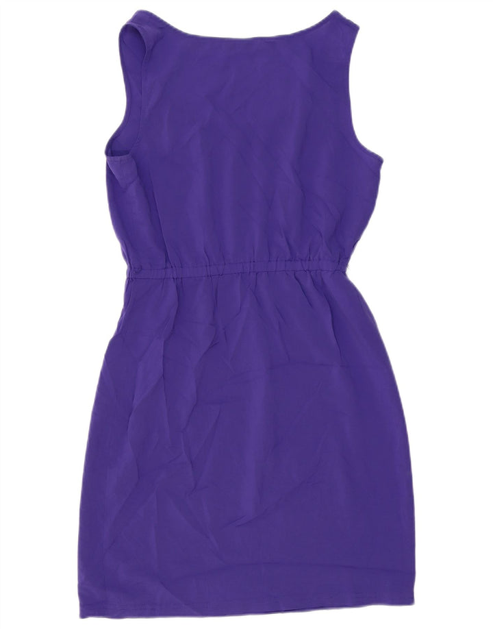Abito tubino senza maniche da donna Calvin Klein US 6 poliestere viola medio