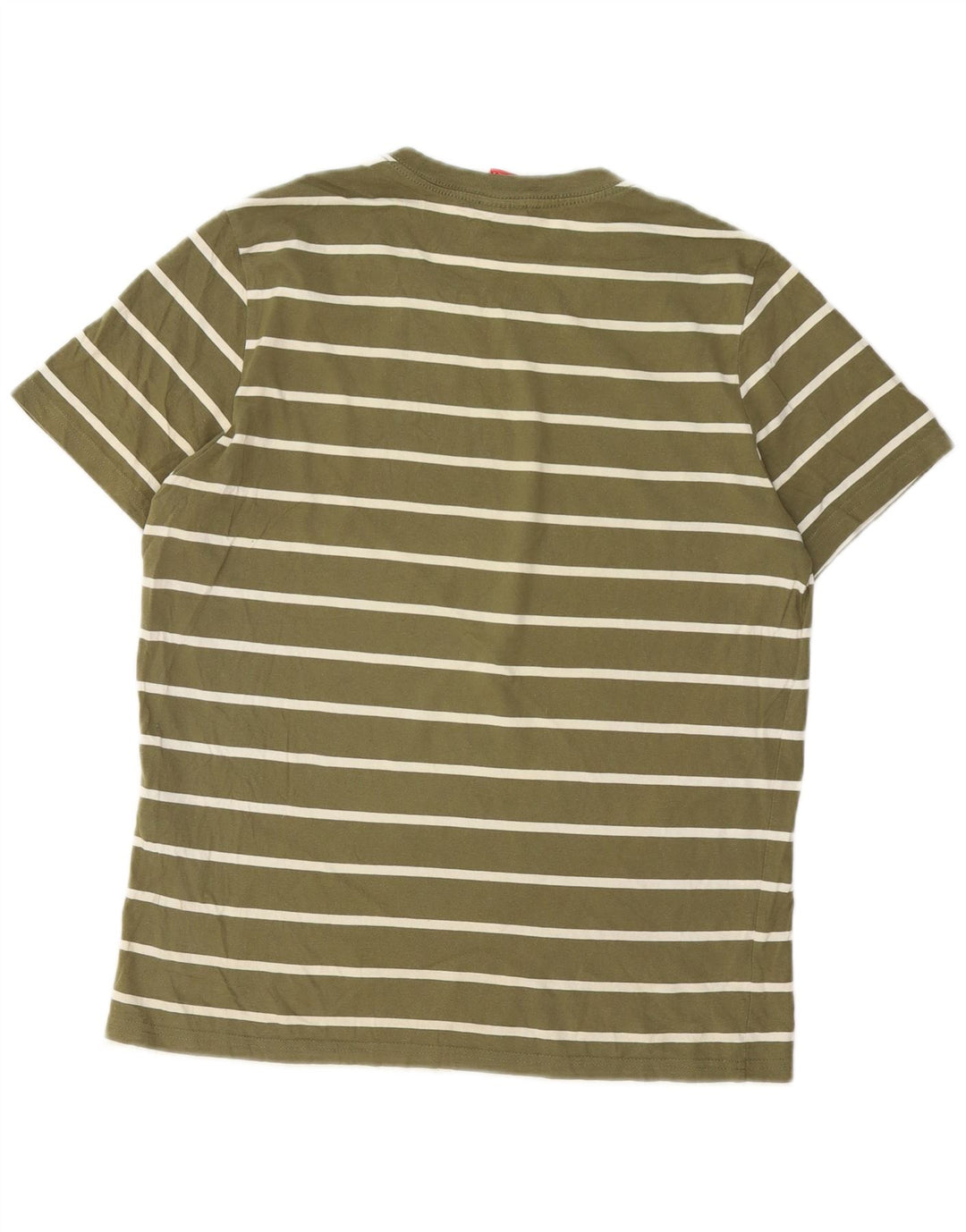 T-shirt da uomo Puma Top in cotone a righe medie kaki