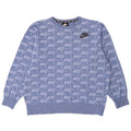 Felpa oversize con grafica NIKE da donna, maglione UK 14, cotone blu medio