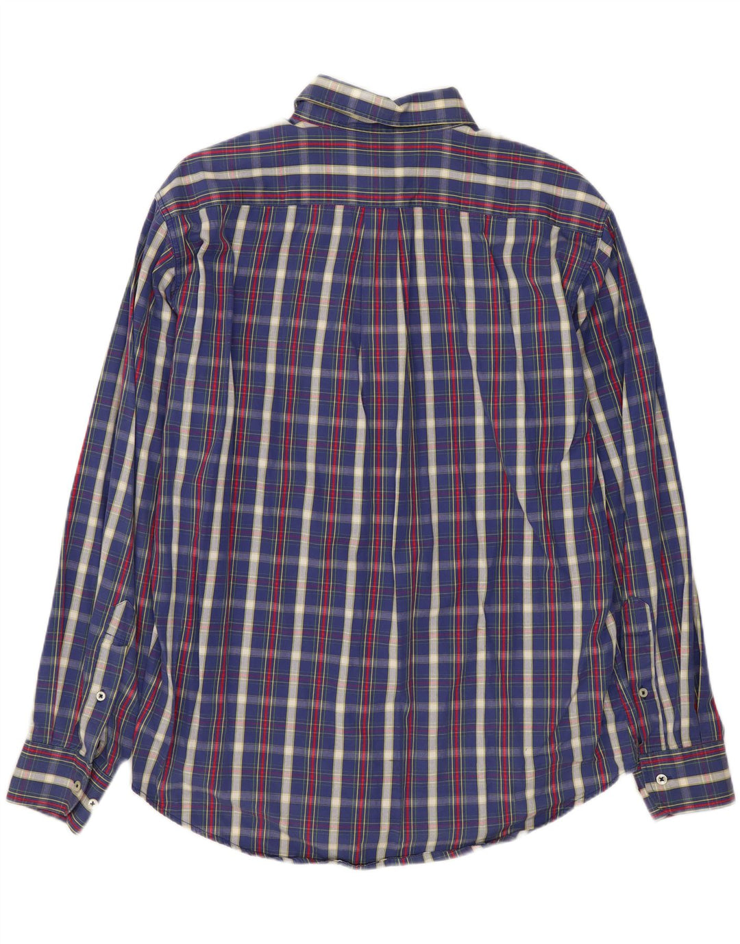 Camicia da uomo Benetton a quadri piccoli blu navy