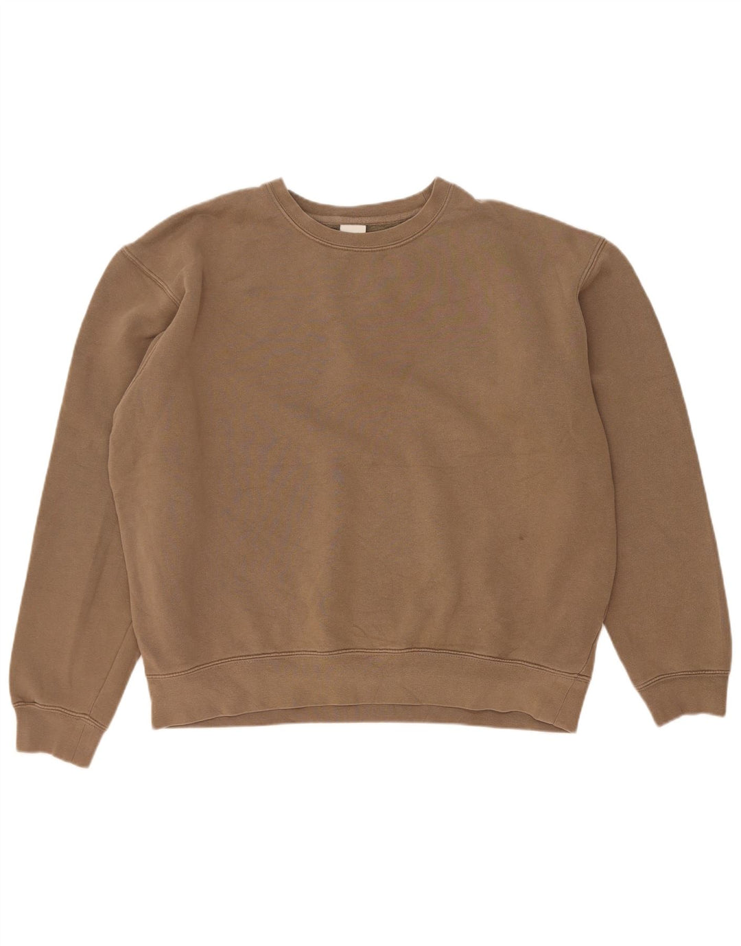 Zara Uomo Felpa Maglione Grande Cotone Marrone