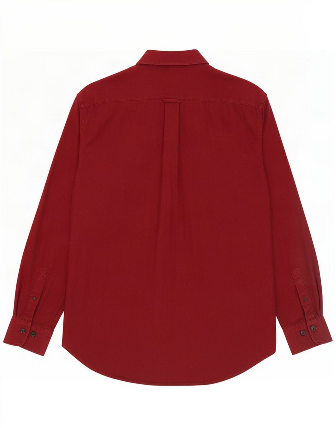 Gant Camicia Regular da Uomo in Cotone Spinato Medio Bordeaux