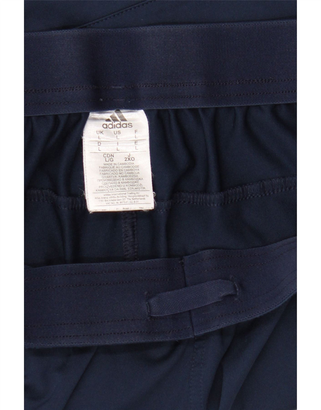 Pantaloncini sportivi Adidas Climalite da uomo di grandi dimensioni in poliestere blu navy