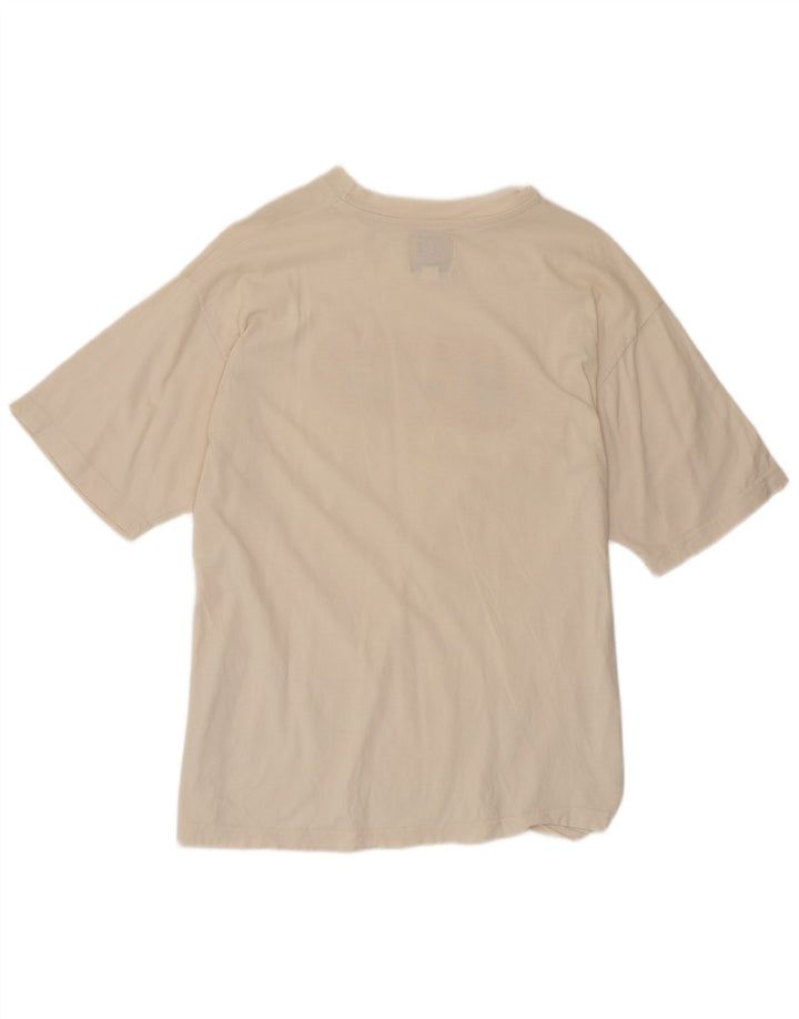 PEPE Jeans T-shirt grafica da uomo Top in cotone bianco sporco medio