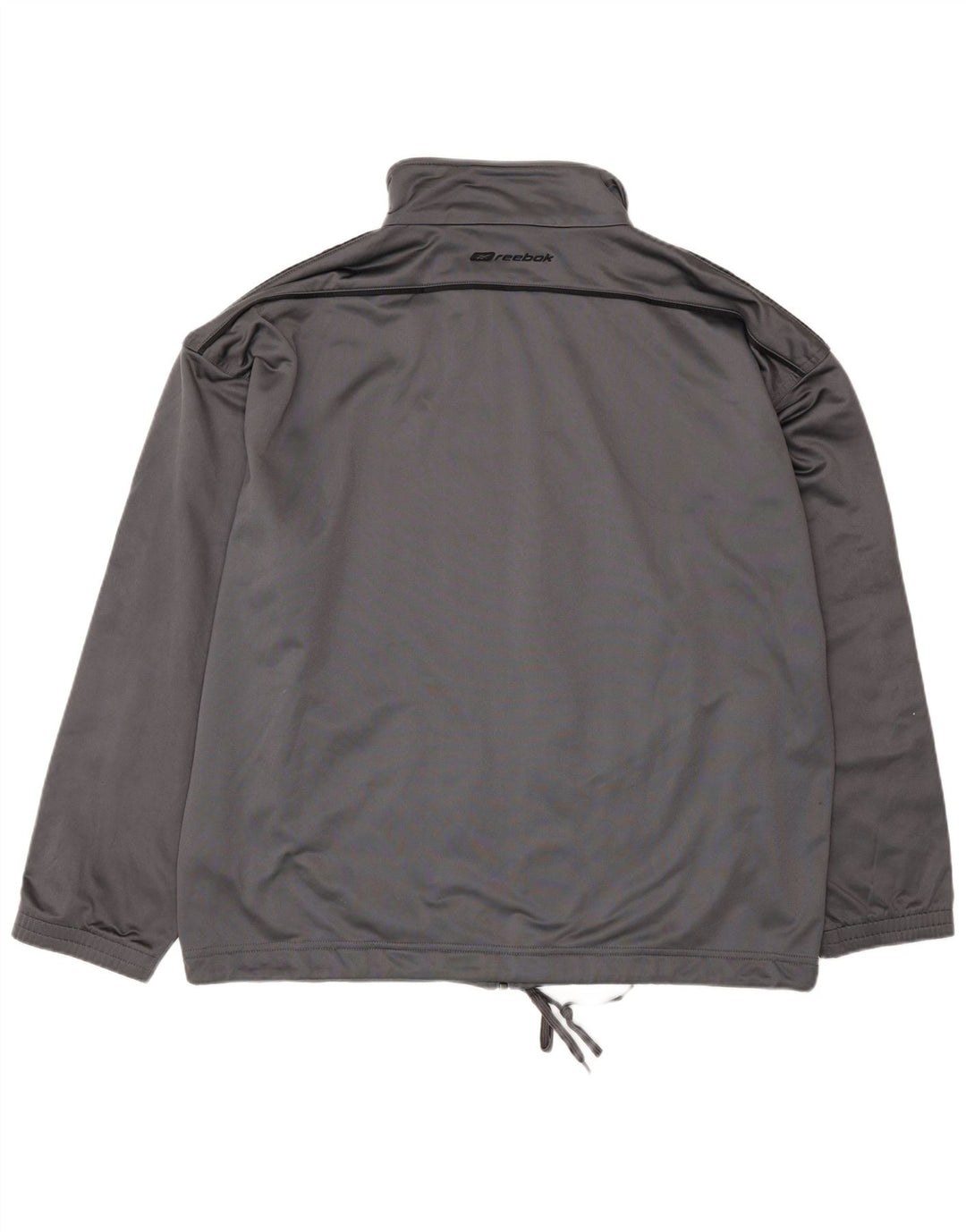 Giacca da ginnastica da uomo Reebok in poliestere grigio medio