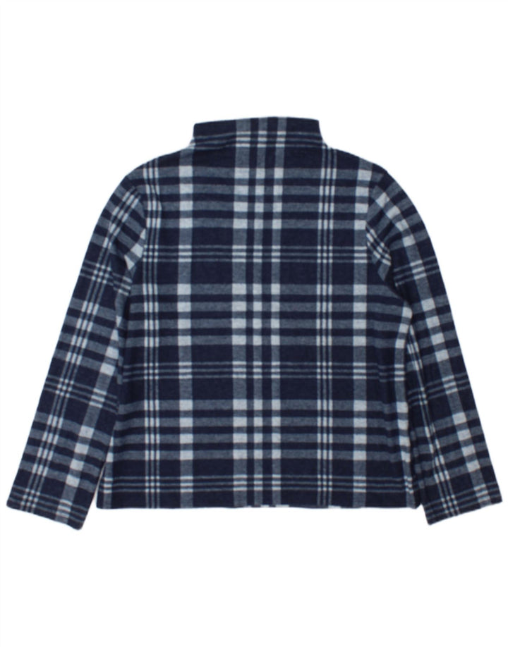 Marks & Spencer Top da donna a maniche lunghe UK 14 Large Navy Blue Check