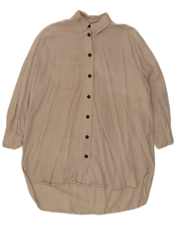 Abito chemisier oversize da donna Zara UK 14 Beige medio