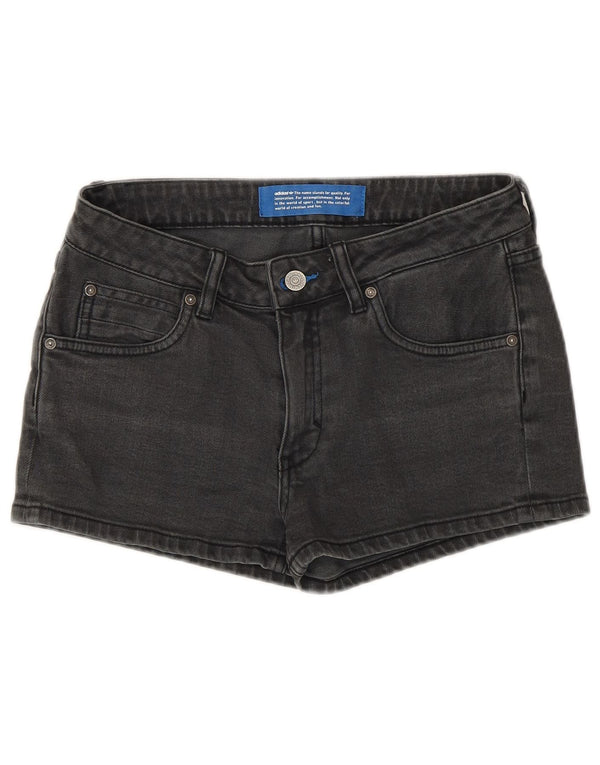 Pantaloncini di jeans da donna ADIDAS W26 piccoli in cotone grigio