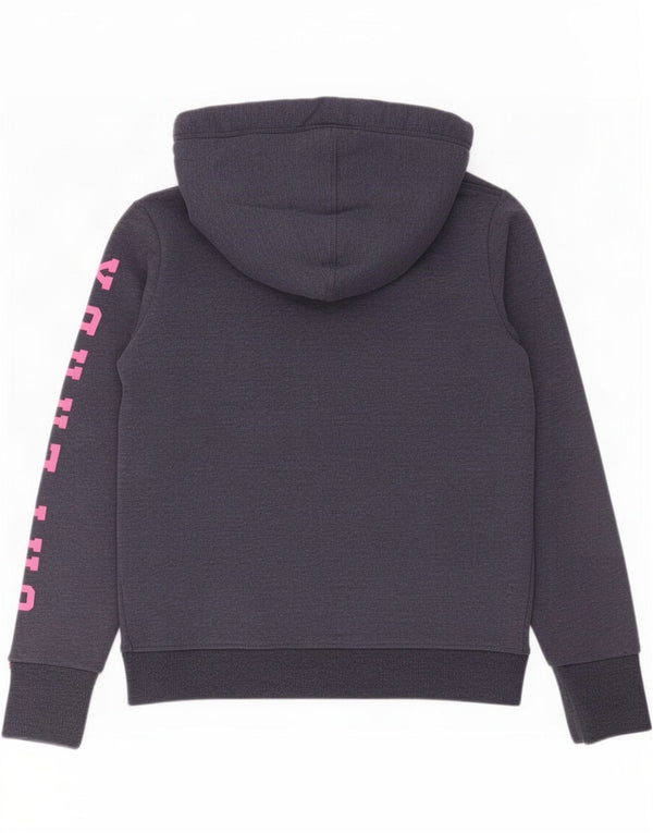 Felpa con cappuccio grafica da donna Superdry UK 14 cotone blu navy medio