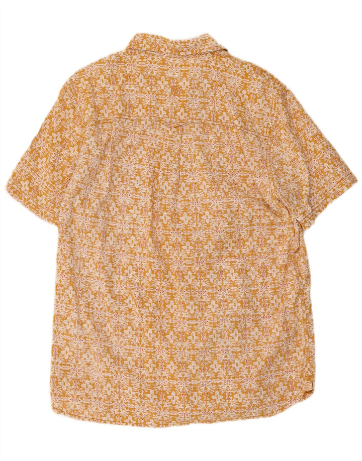 Camicia a maniche corte da uomo Fat Face Cotone floreale arancione medio