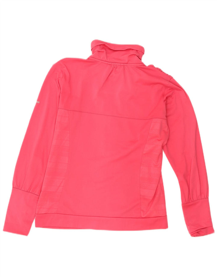 Giacca da tuta da donna Reebok UK 14 poliestere a righe rosa medio