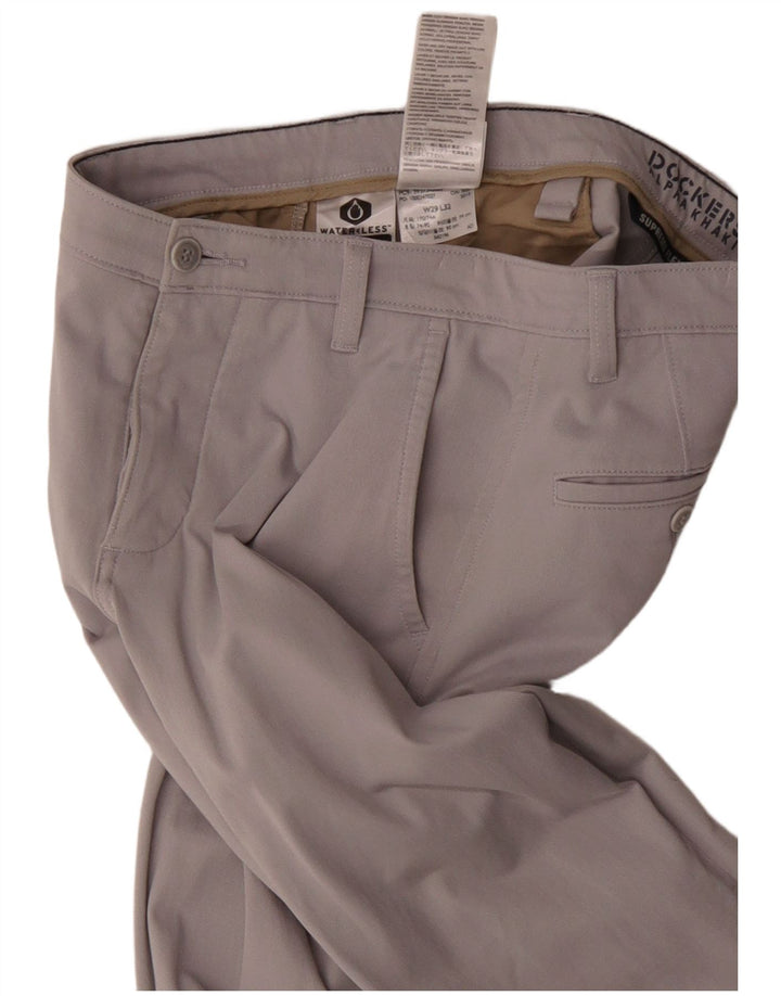 Pantaloni chino slim da uomo Dockers W29 L32 in cotone grigio