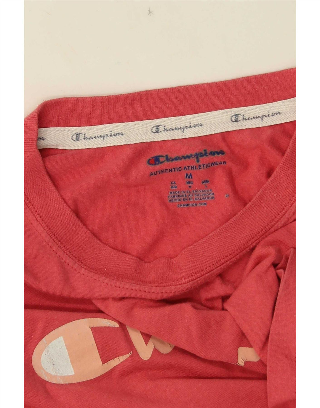 T-shirt grafica da donna Champion Top UK 12 Medium Red