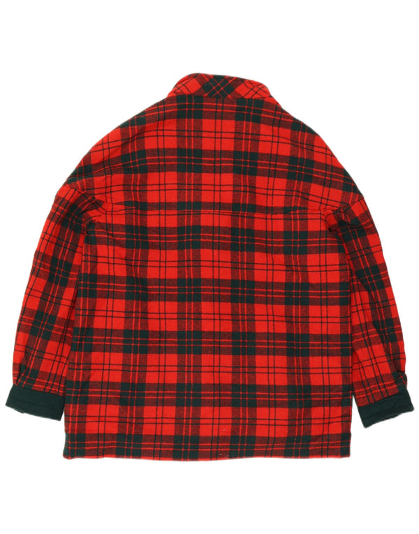 Branigan Womens Overcoat UK 18 XL Red Plaid Wool