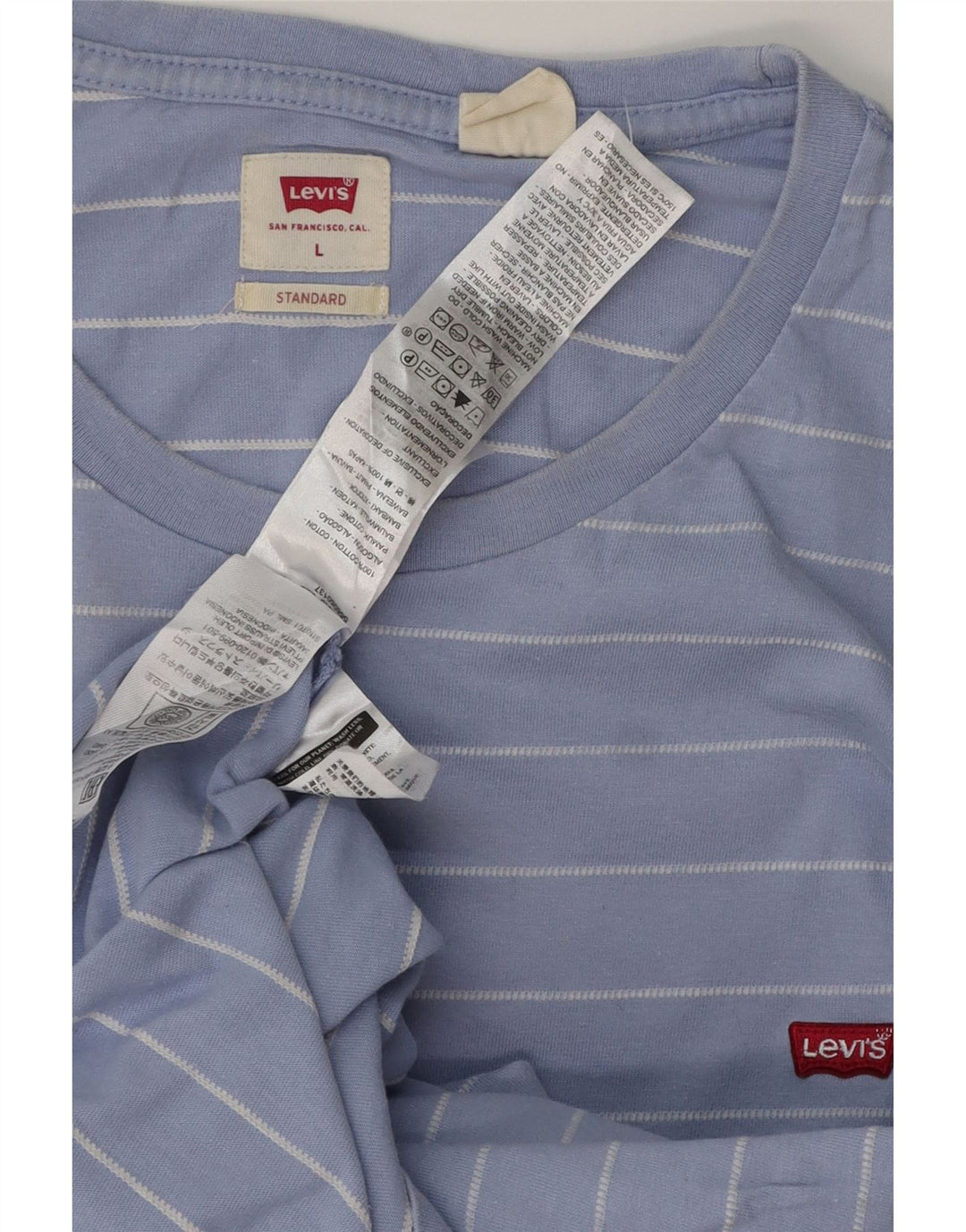 T-shirt standard da uomo Levi's Top in cotone a righe blu grandi