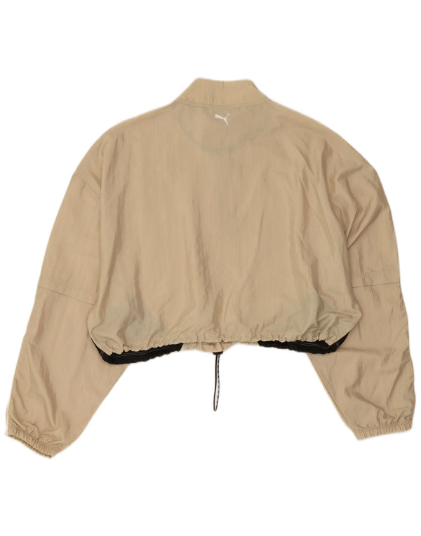 Giacca da ginnastica da donna con grafica corta Puma UK 16 Large Beige Colourblock