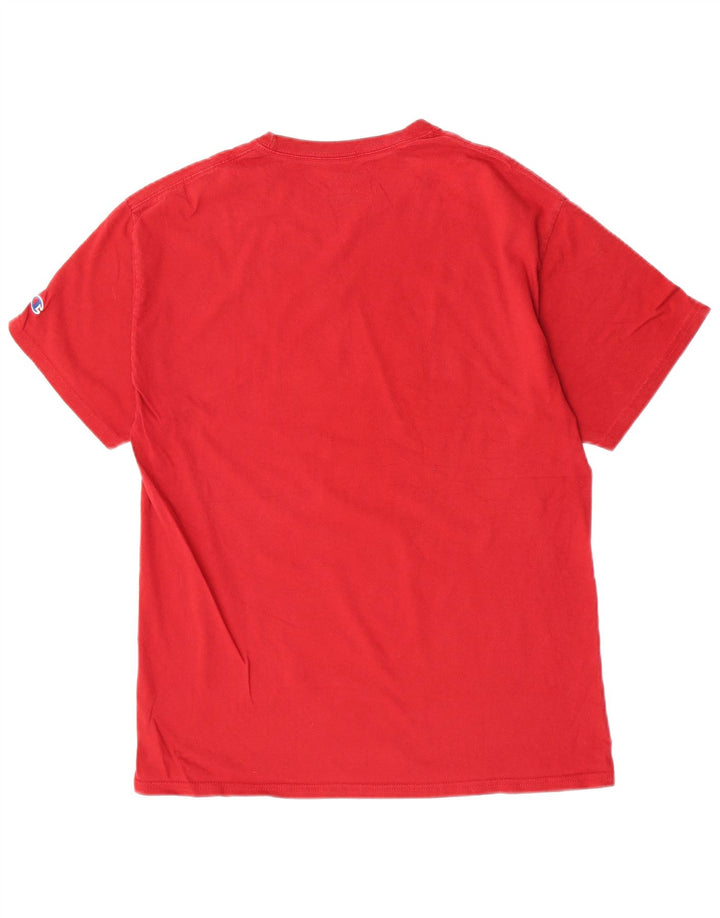 T-shirt grafica da uomo Champion Top grande in cotone rosso