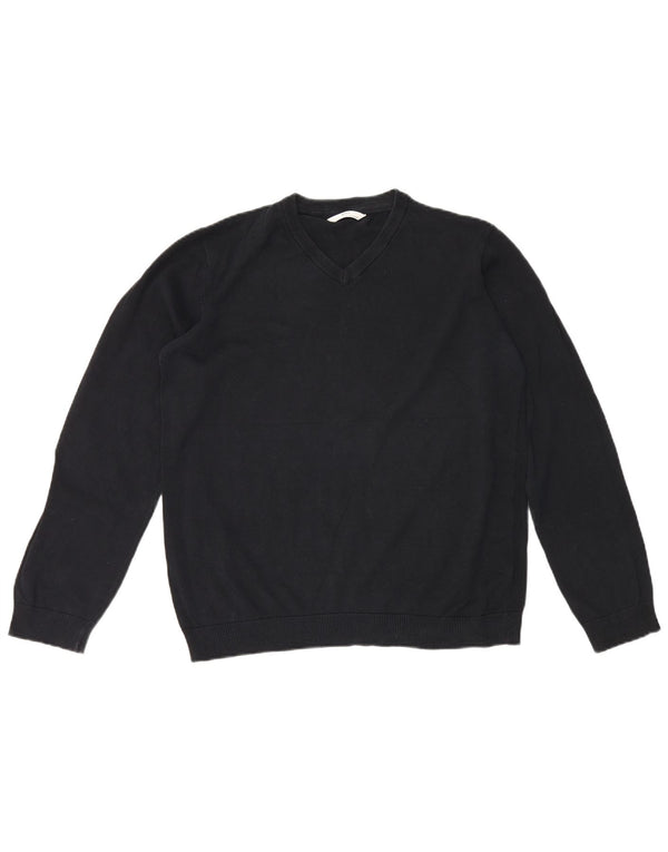 Maglione Marks & Spencer da ragazzo con scollo a V 15-16 anni in cotone nero