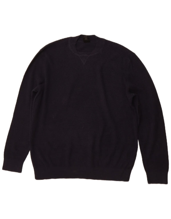 ARMANI EXCHANGE Maglione maglione girocollo da uomo XL in cotone blu navy