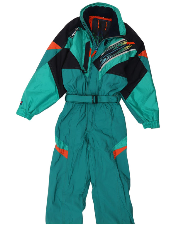 Tuta da sci da uomo con cappuccio Colmar IT 52 XL Verde Colourblock in poliammide
