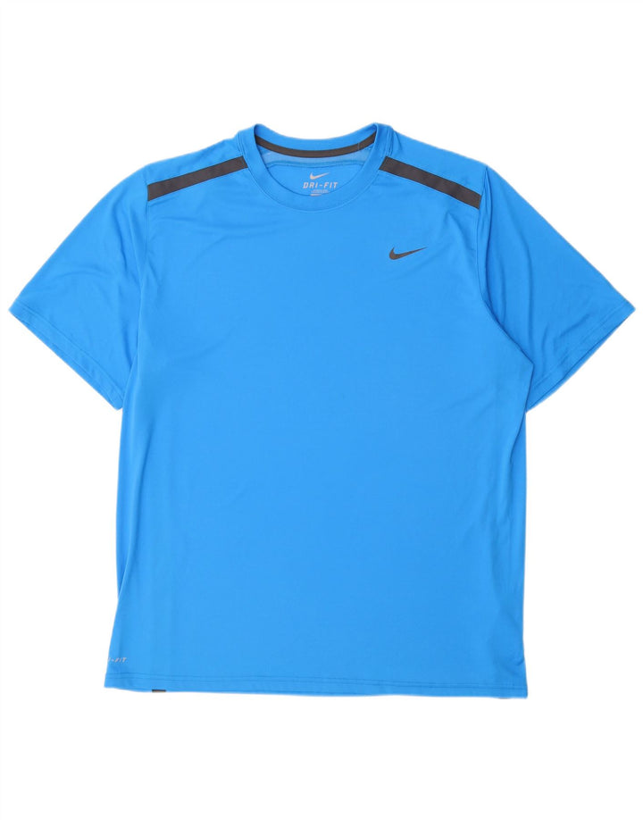 T-shirt NIKE da uomo Dri Fit Top XL blu poliestere