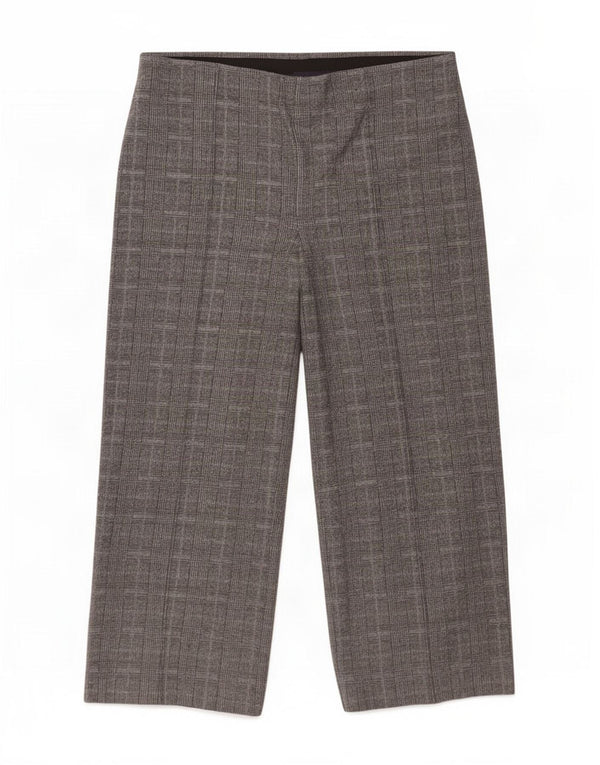 Pantaloni dritti da donna Marks & Spencer UK 18 XL W36 L28 scozzese grigio