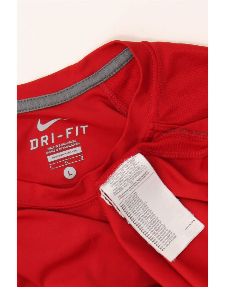 T-shirt Nike Dri Fit da uomo, grande, in poliestere rosso