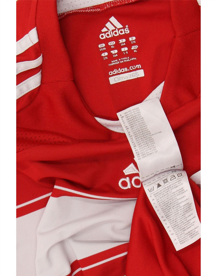 T-shirt grafica ADIDAS da bambino FC Bayern Munchen 15-16 anni a righe rosse