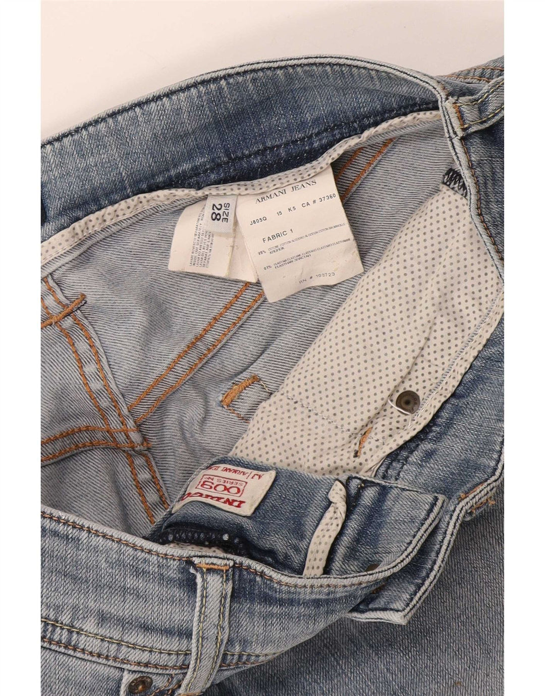 Pantaloncini di jeans da donna Armani W28 cotone blu medio