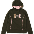 UNDER ARMOUR Womens Graphic Hoodie Jumper UK 14 Medium Green Vintage Under Armour and Second-Hand Under Armour from Messina Hembry 