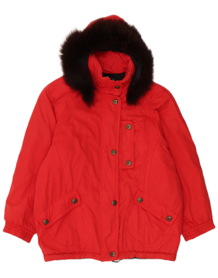 Giacca a vento oversize con cappuccio da donna MC Ross IT 40 piccola rossa