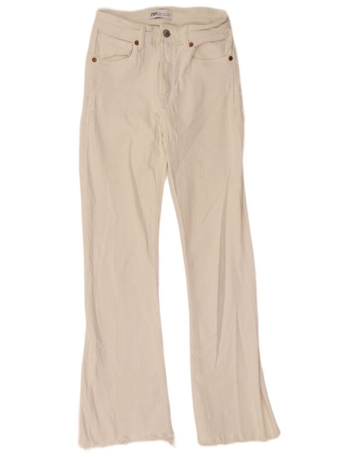 Jeans svasati da donna Zara EU 32 2XS W22 L26 Bianco