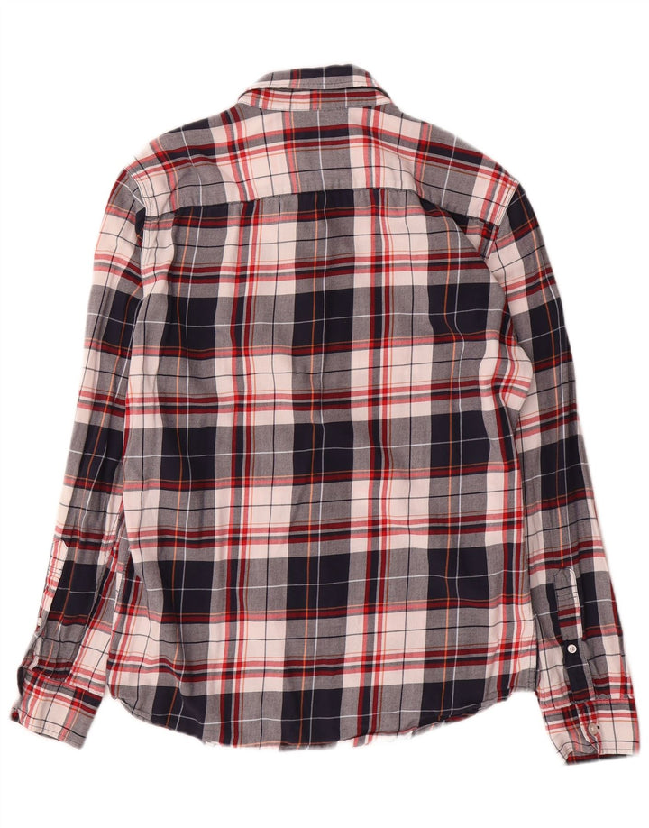 Camicia slim fit da uomo Jack Wills piccola in cotone a quadri blu navy