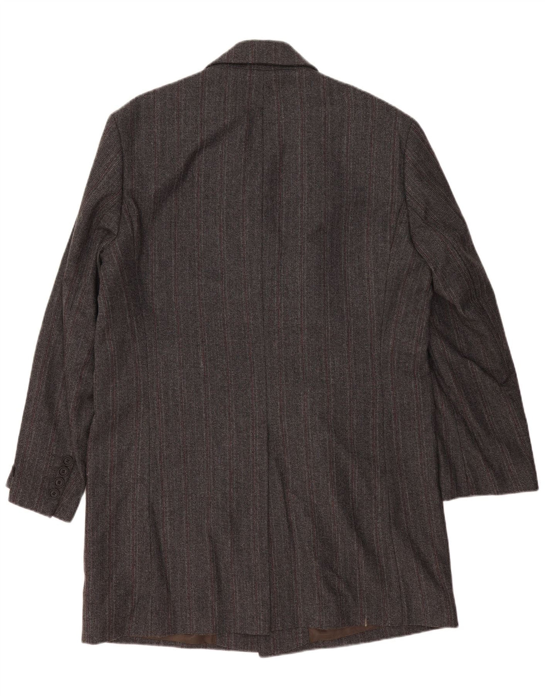 Giacca blazer a 3 bottoni lunga da uomo Esprit UK 42 XL lana grigia