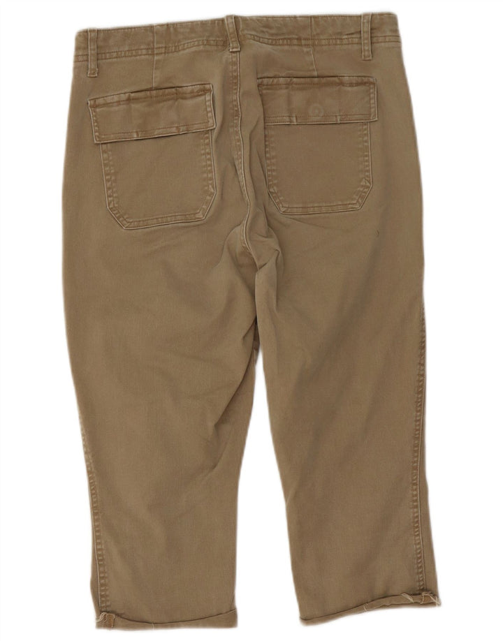 Pantaloni Capri da donna Gap US 8 medi W30 L17 cotone kaki