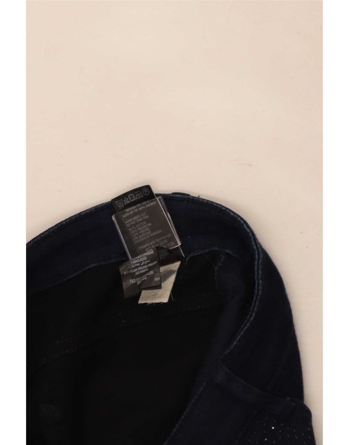 Jeans dritti da donna Marks & Spencer UK 10 piccoli W27 L30 blu navy