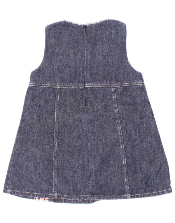 Abito Burberry Smanicato Denim Bambina 6-9 Mesi Blu Cotone