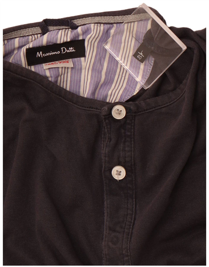 MASSIMO DUTTI T-shirt da uomo Top Large Blu Navy