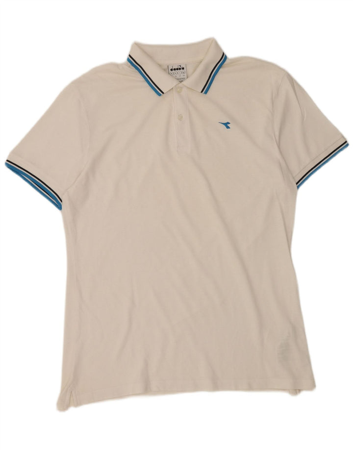 Polo Diadora Uomo XL Cotone Bianco