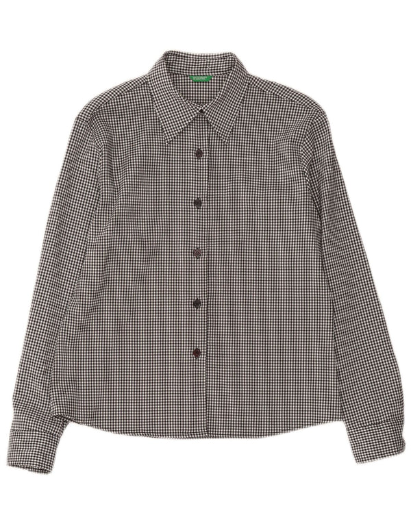 Maglia da donna United Colors of Benetton UK 12 a quadretti grigio medio