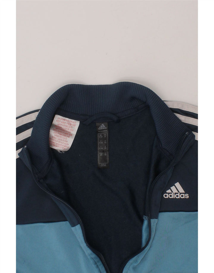 ADIDAS Boys Tracksuit Top Jacket 11-12 Years Navy Blue Colourblock Vintage Adidas and Second-Hand Adidas from Messina Hembry 
