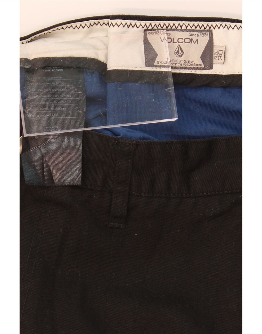 VOLCOM Mens Chino Shorts W30 Medium  Black Cotton Vintage Volcom and Second-Hand Volcom from Messina Hembry 