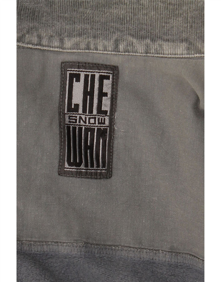 Felpa Chewan da uomo con collo alto, maglione XL grigio geometrico