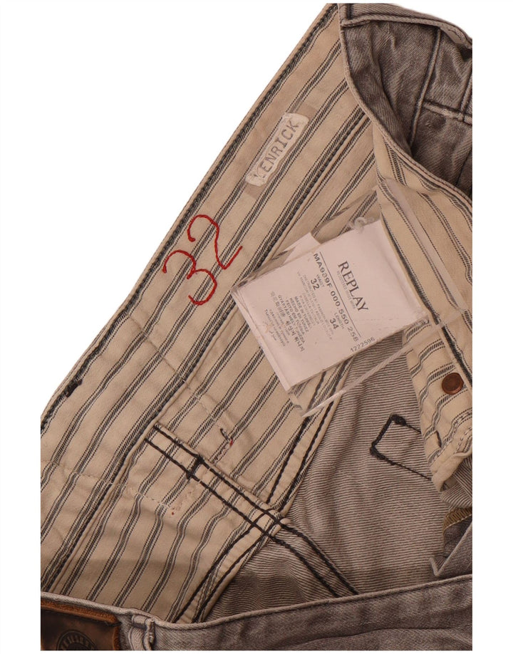 Replay Pantaloncini di jeans Lenrick da donna W32 Cotone grigio medio