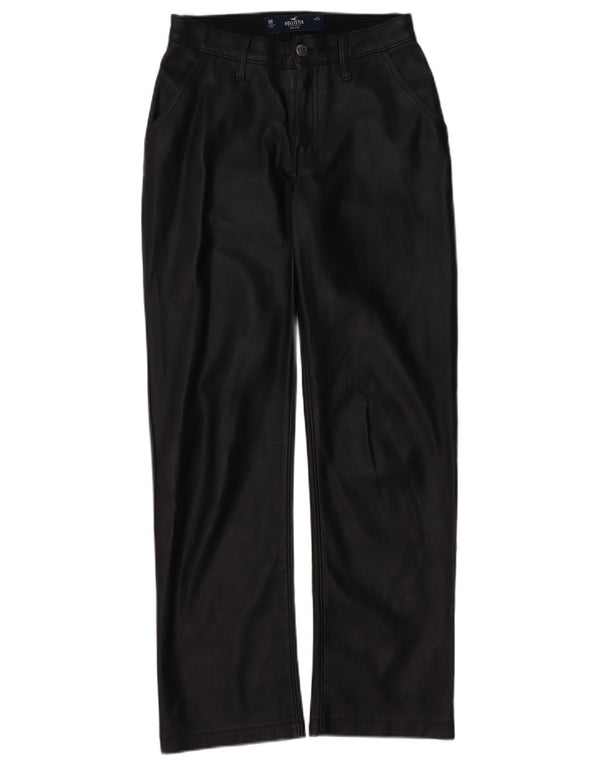 Pantaloni Hollister da donna in ecopelle a vita alta US 0 XS W24 L29 Neri