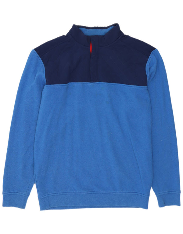 VINEYARD VINES Felpa da uomo con collo abbottonato, maglione blu medio color block