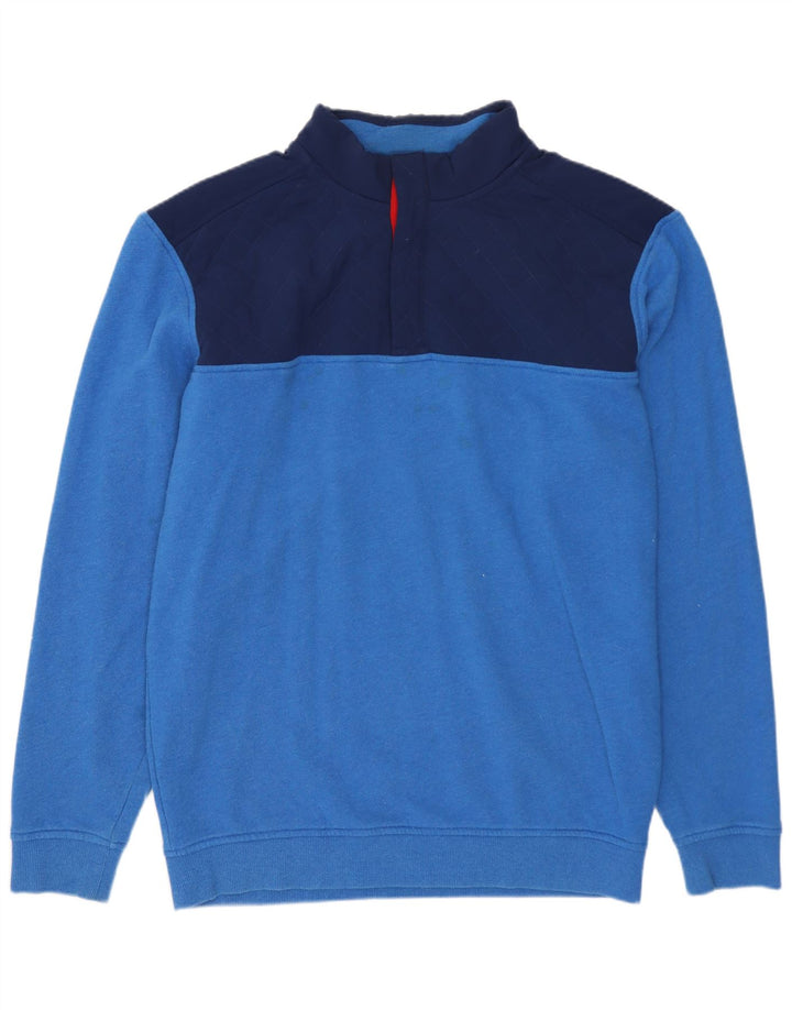 VINEYARD VINES Felpa da uomo con collo abbottonato, maglione blu medio color block