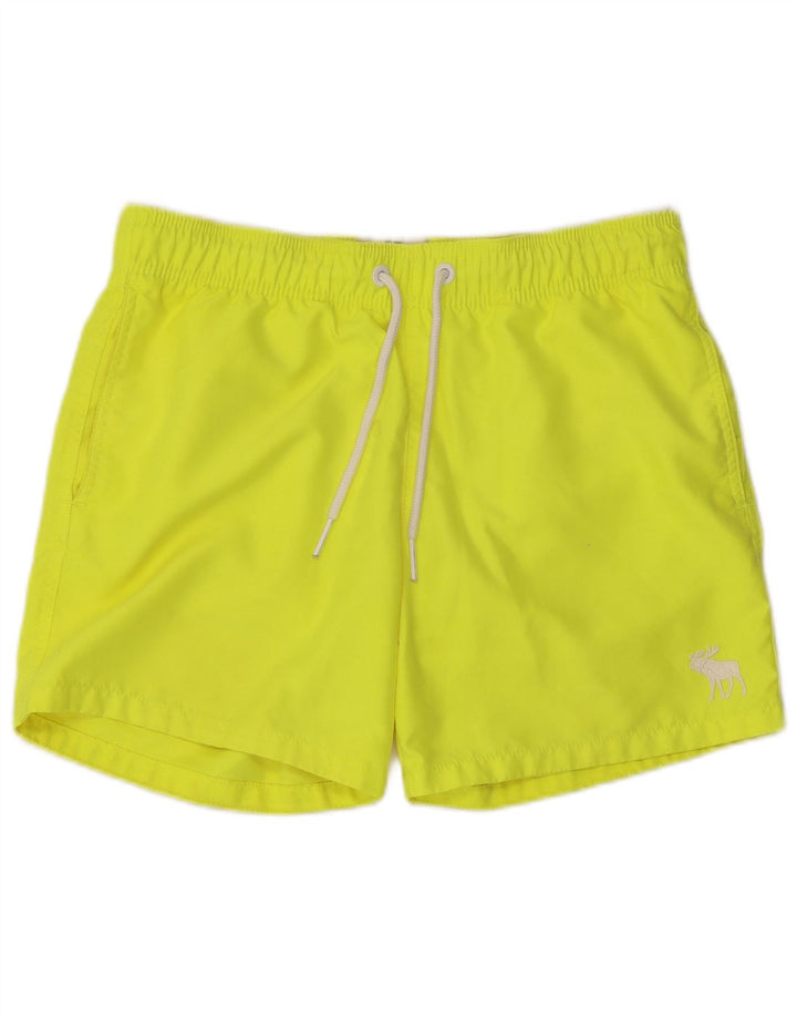 Pantaloncini da bagno da uomo Abercrombie & Fitch in poliestere giallo medio